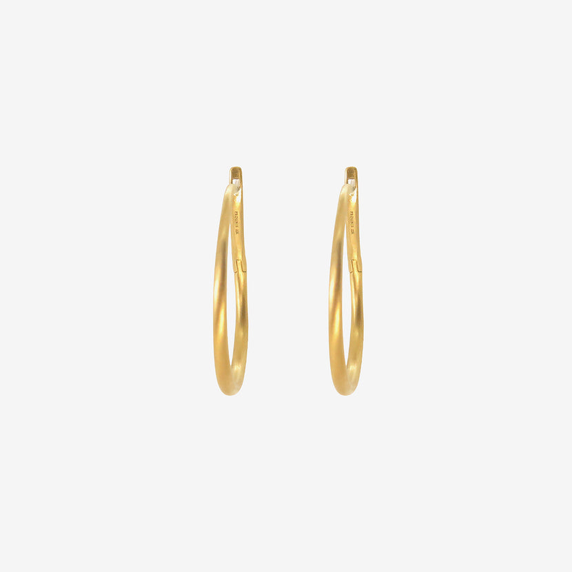 PROUNIS 22K 40MM HINGED HOOP AND HOOK EARRINGS
