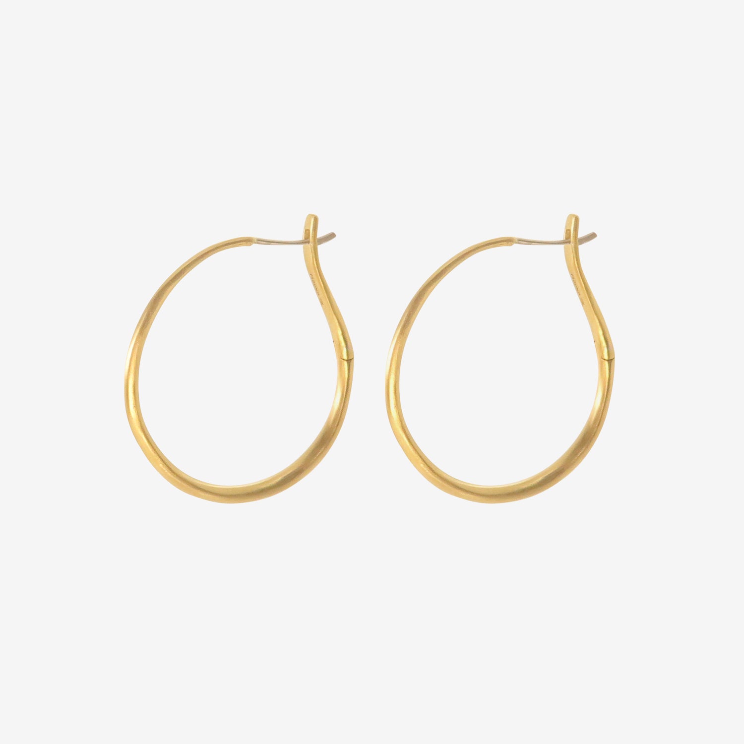 PROUNIS 22K 40MM HINGED HOOP AND HOOK EARRINGS