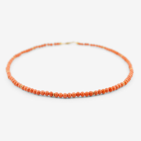 PROUNIS 22K & ANTIQUE CORAL NECKLACE