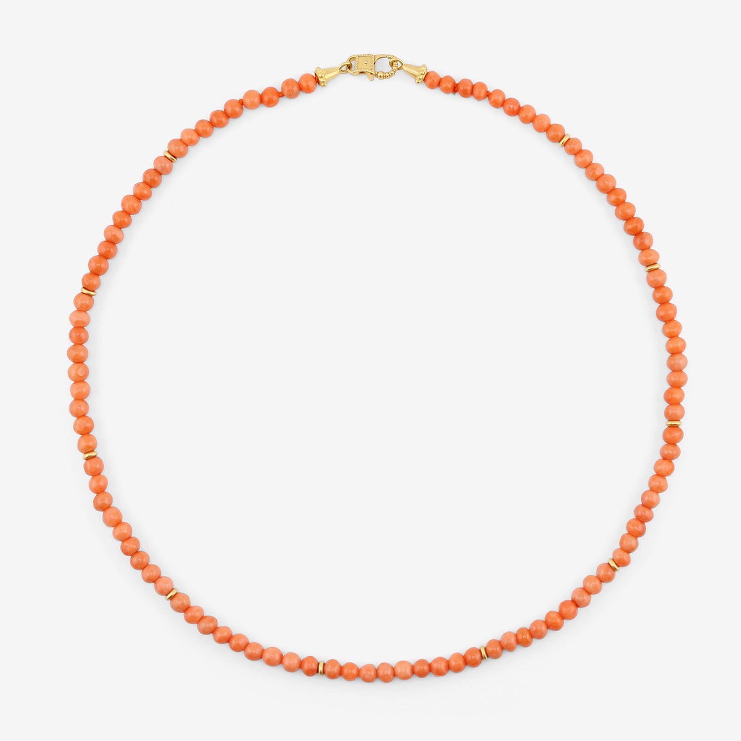 PROUNIS 22K & ANTIQUE CORAL NECKLACE