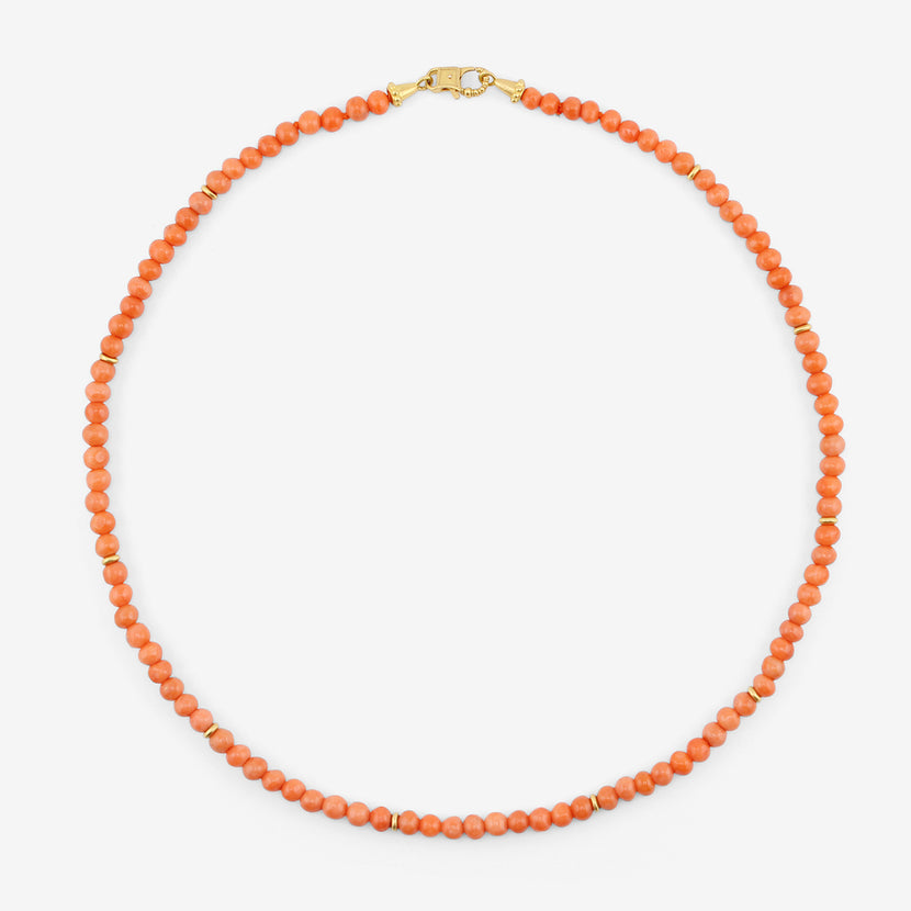 PROUNIS 22K & ANTIQUE CORAL NECKLACE