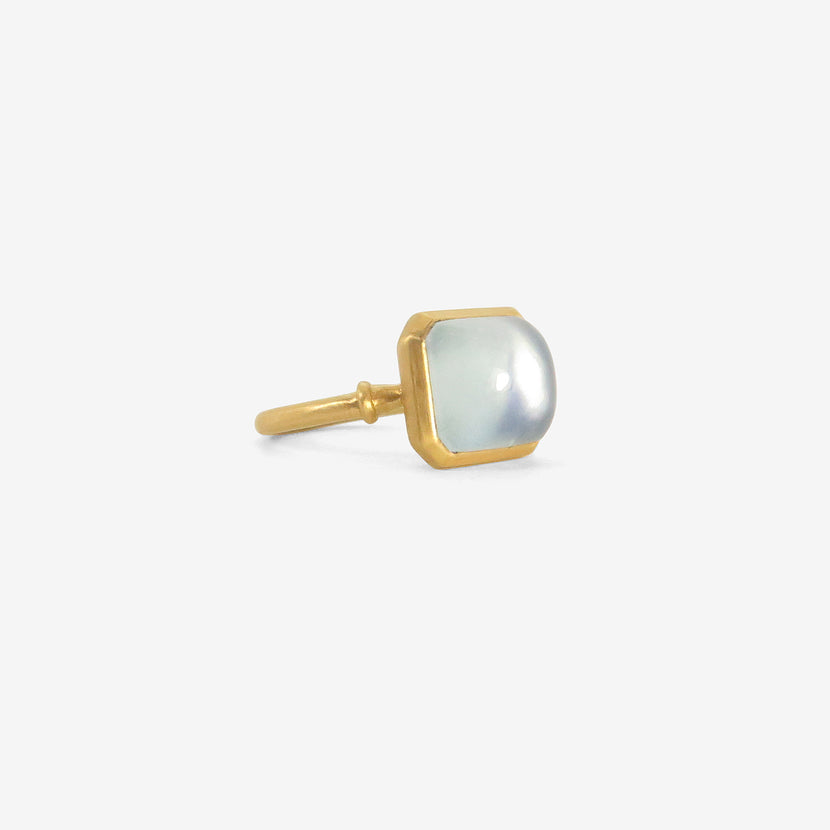 PROUNIS 22K & AQUAMARINE CAPSA RING
