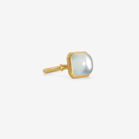 PROUNIS 22K & AQUAMARINE CAPSA RING