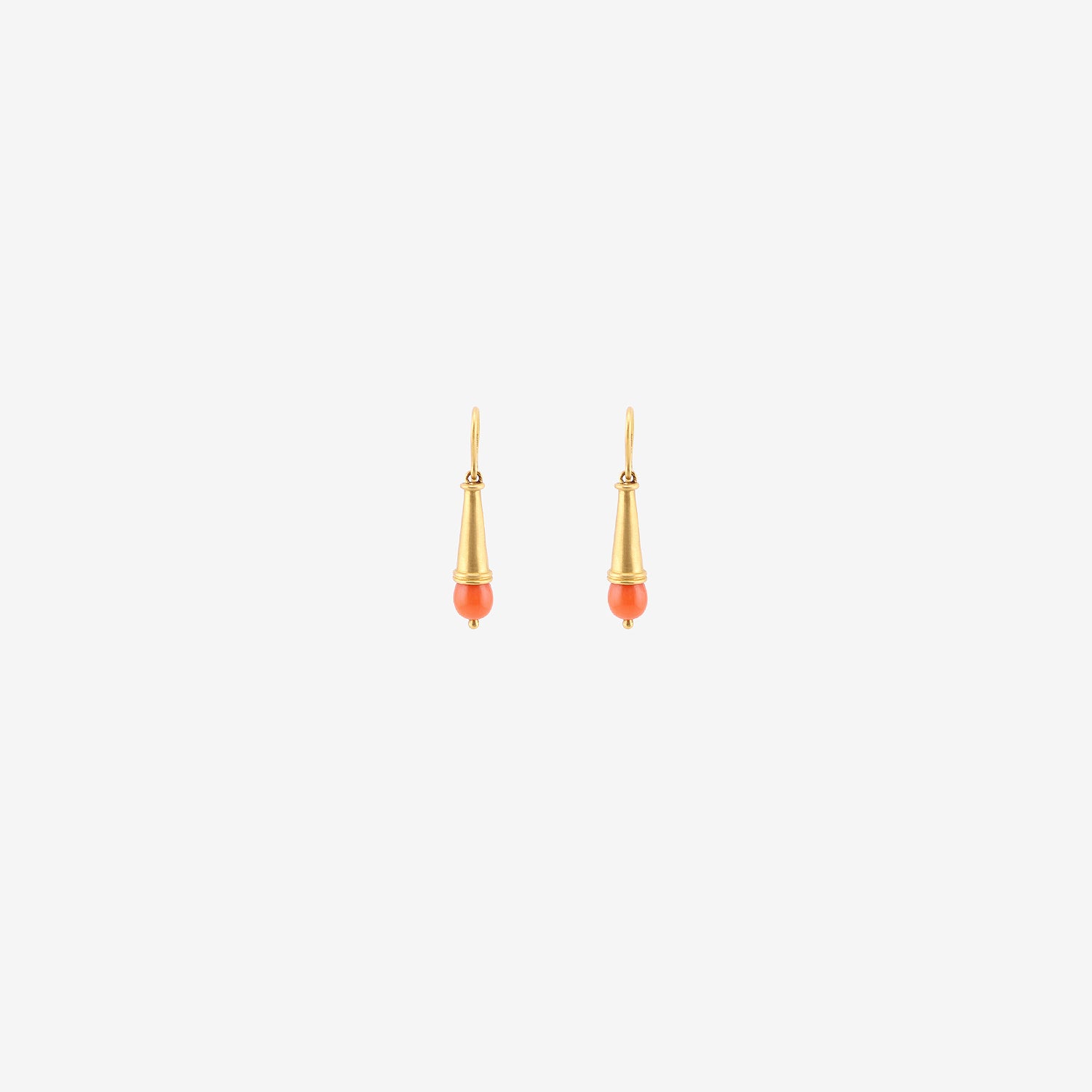 PROUNIS 22K & CORAL BELCHER EARRINGS