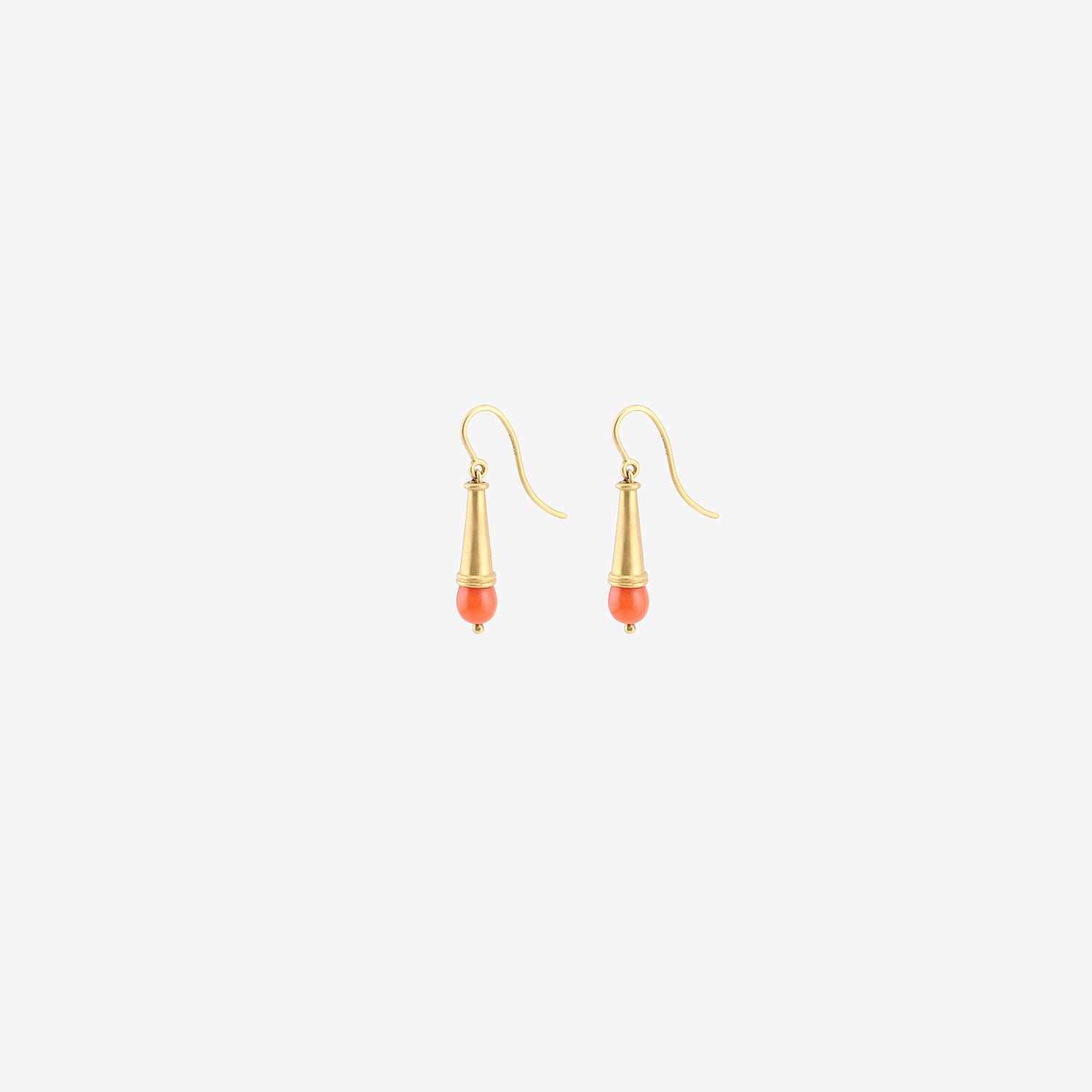 PROUNIS 22K & CORAL BELCHER EARRINGS