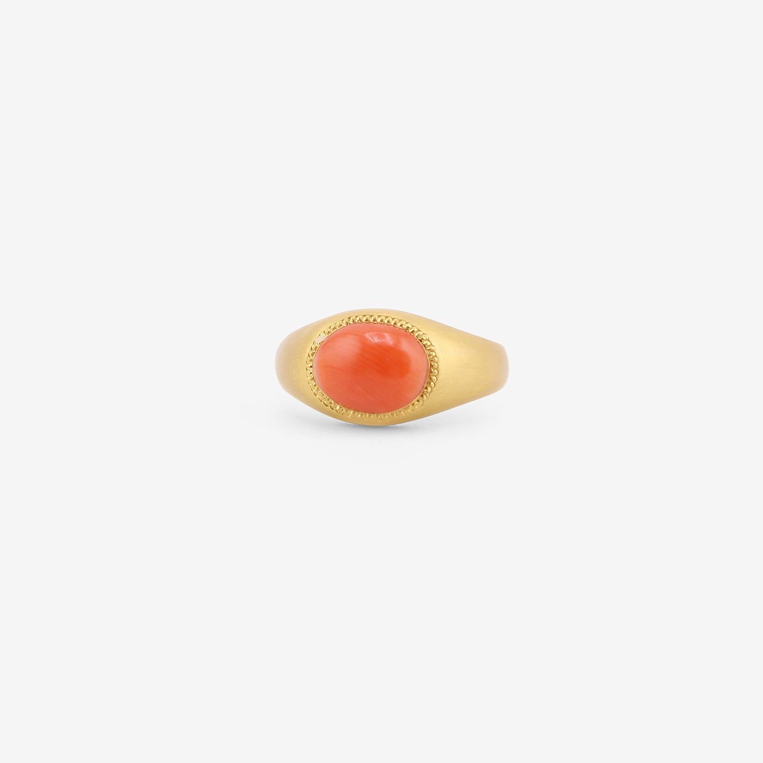 PROUNIS 22K & ANTIQUE CORAL ROZ RING