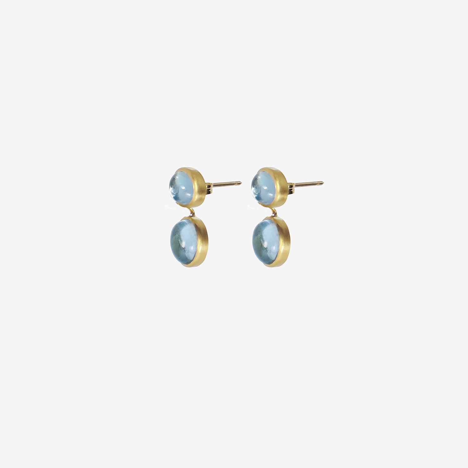 PROUNIS 22K & AQUAMARINE SMALL AMPHORA EARRINGS