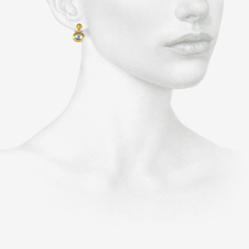 Small Aquamarine Bell Earrings