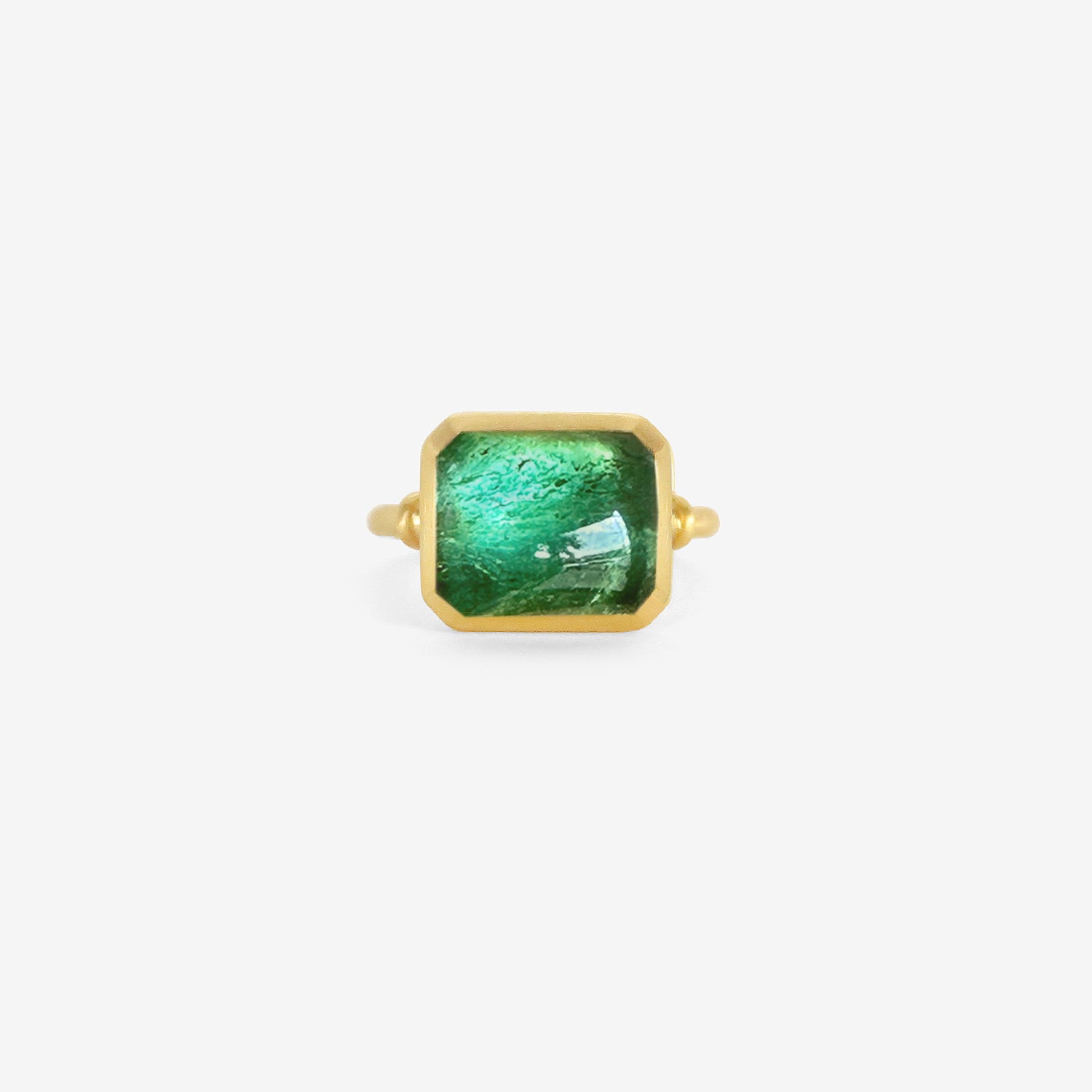 PROUNIS 22K & GREEN TOURMALINE CAPSA RING