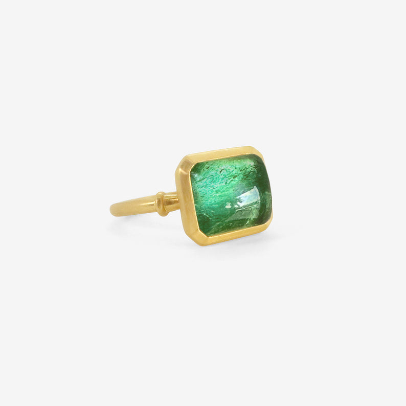PROUNIS 22K & GREEN TOURMALINE CAPSA RING