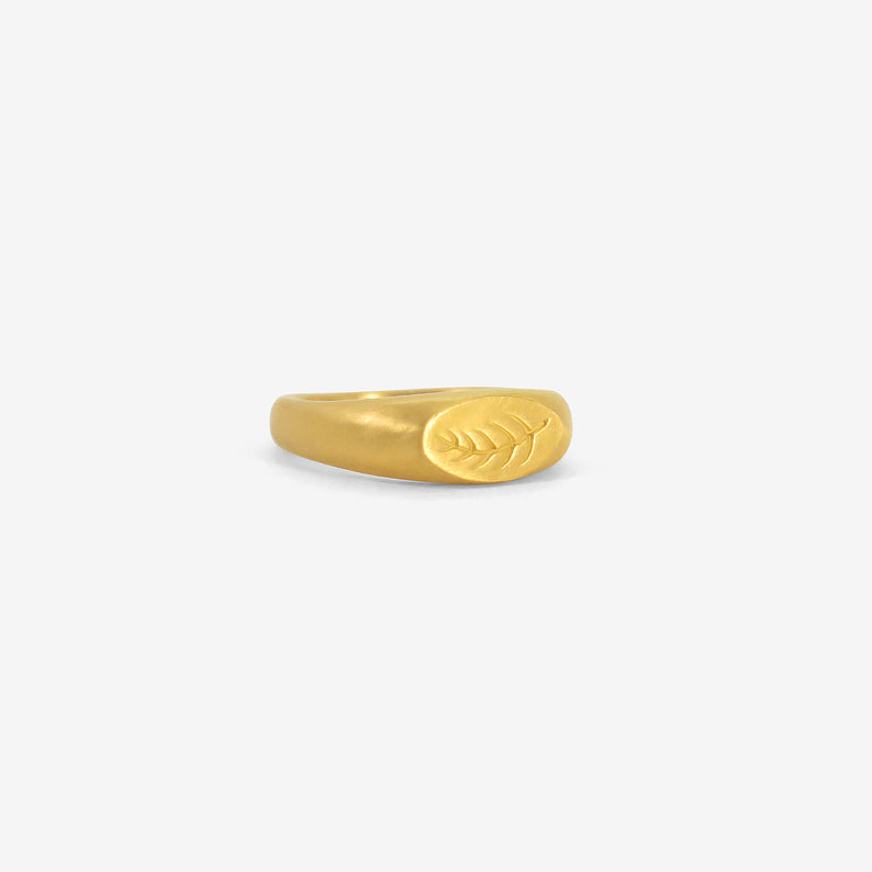 PROUNIS 22K PALM BRANCH RING