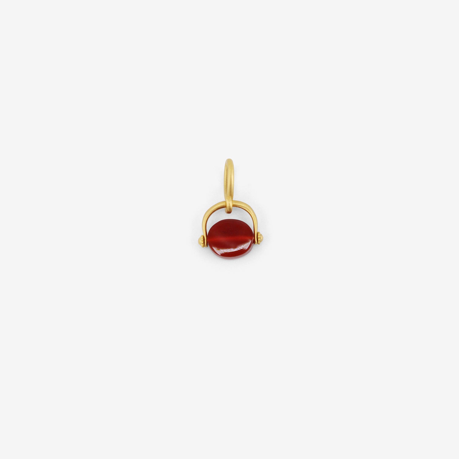PROUNIS 22K & CARNELIAN BABY UNDA SPINNING PENDANT