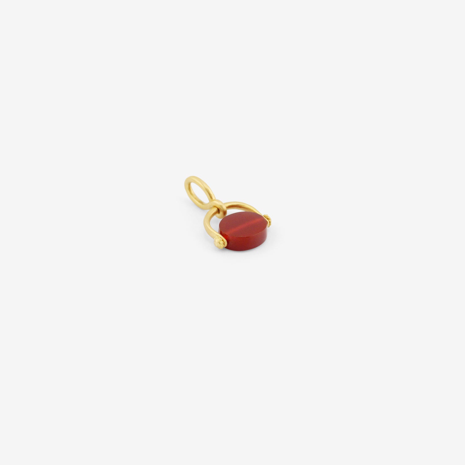 PROUNIS 22K & CARNELIAN BABY UNDA SPINNING PENDANT
