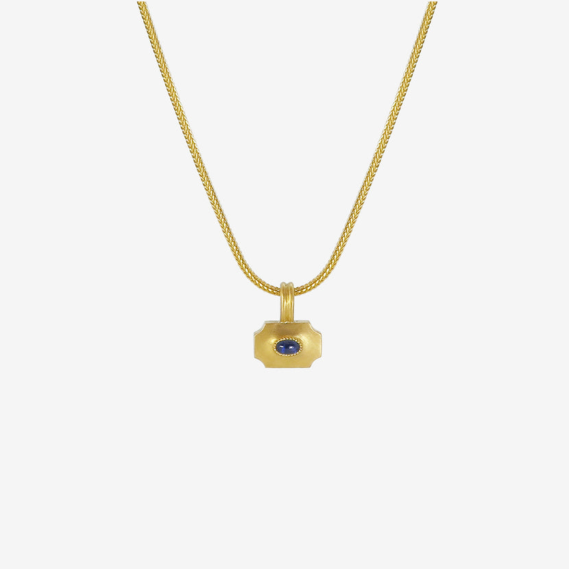 PROUNIS 22K & BLUE SAPPHIRE SMALL ODE PENDANT