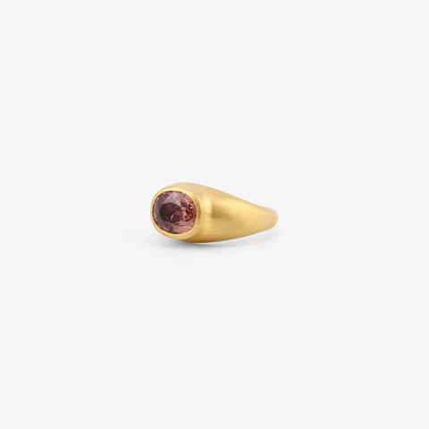 PROUNIS 22K & FACETED PINK SAPPHIRE ROZ RING