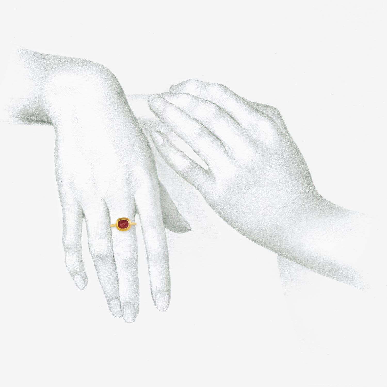 PROUNIS 22K & CARNELIAN INTAGLIO RING