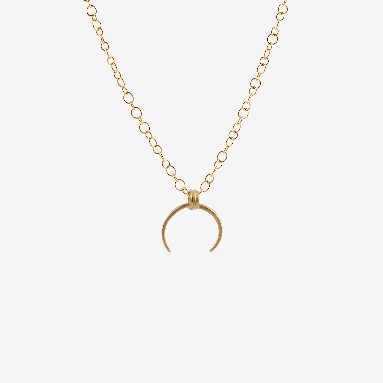ROSANNE PUGLIESE 22K CRESCENT PROTECTION TALISMAN PENDANT