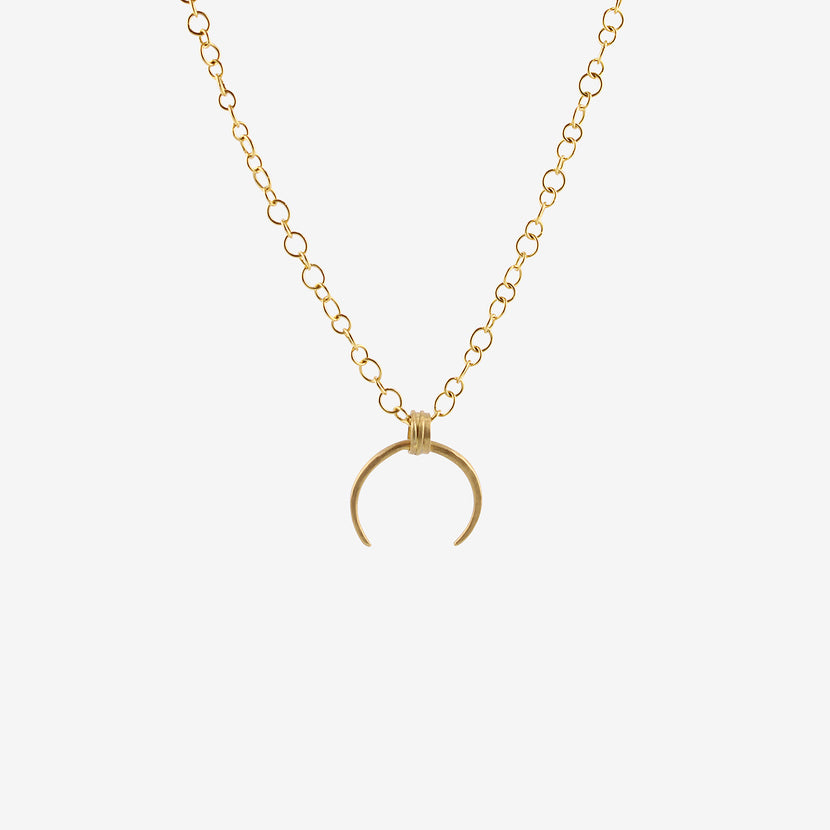 ROSANNE PUGLIESE 22K CRESCENT PROTECTION TALISMAN PENDANT