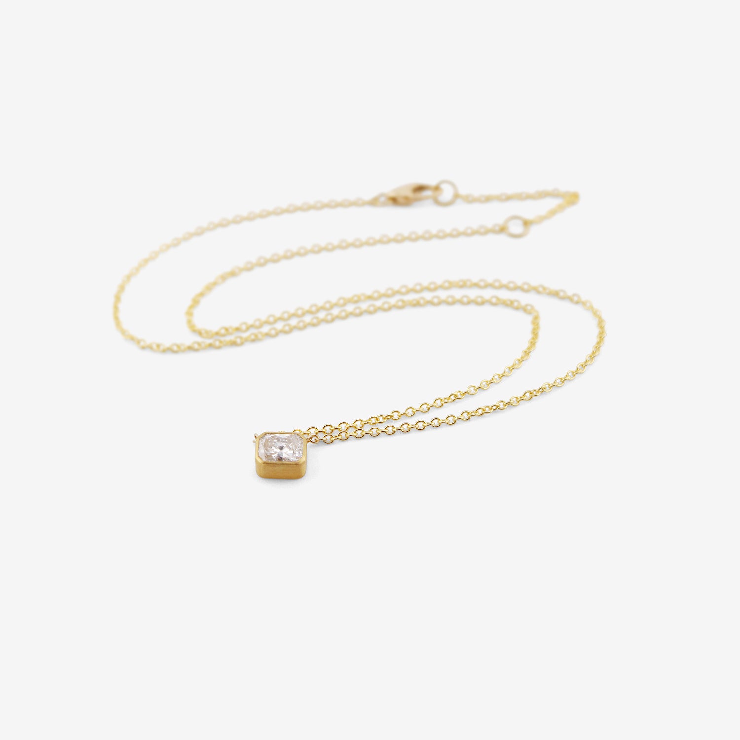 ROSANNE PUGLIESE 22K & RADIANT-CUT WHITE DIAMOND NECKLACE, .93CT
