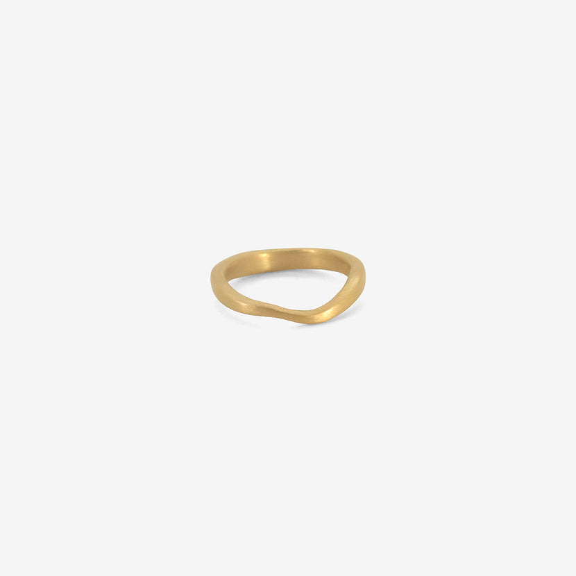 ROSANNE PUGLIESE 22K WAVE RING, SIZE 6 1/2