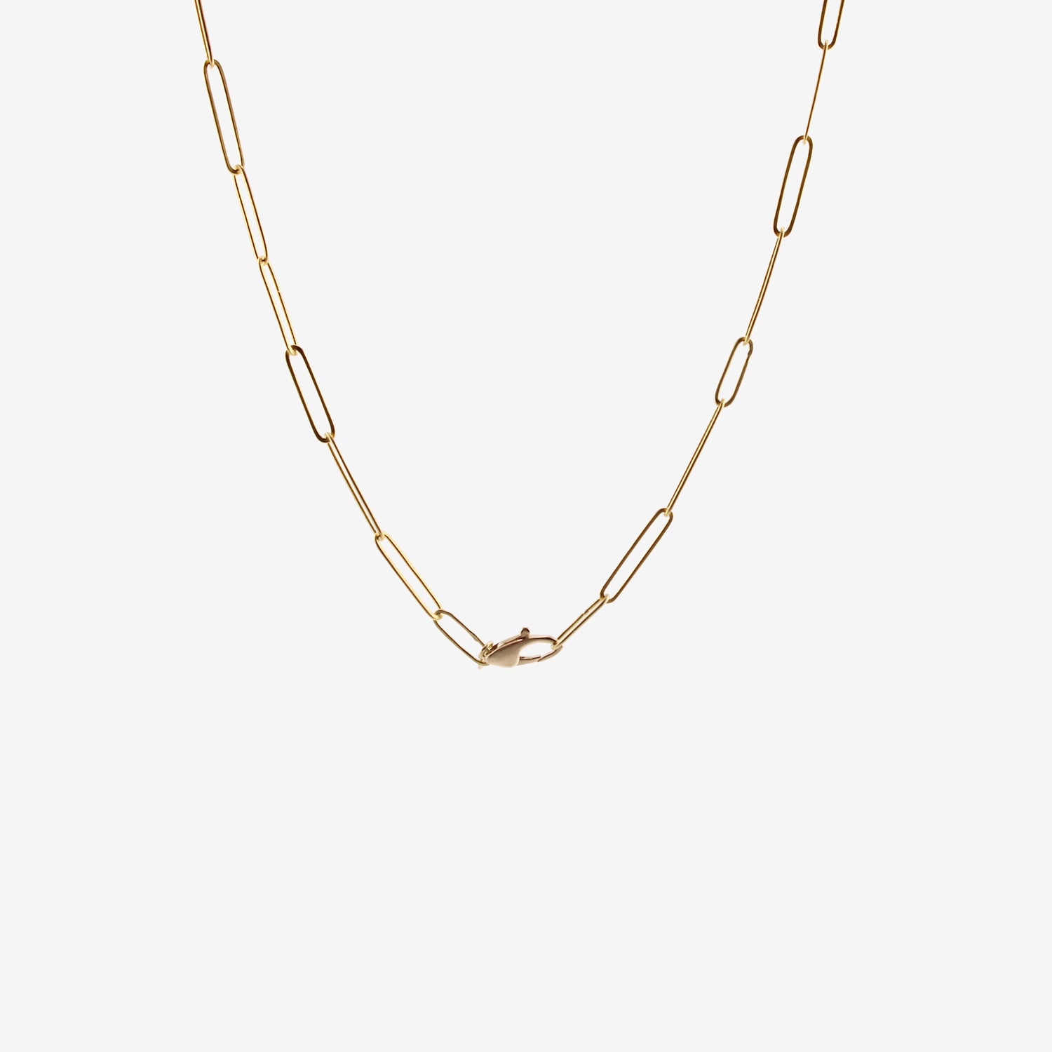ROSANNE PUGLIESE 22K & FACETED OVAL PINK TOURMALINE PAPERCLIP NECKLACE, 5CT