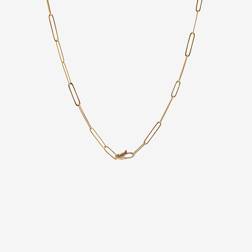 ROSANNE PUGLIESE 22K & FACETED OVAL PINK TOURMALINE PAPERCLIP NECKLACE, 5CT