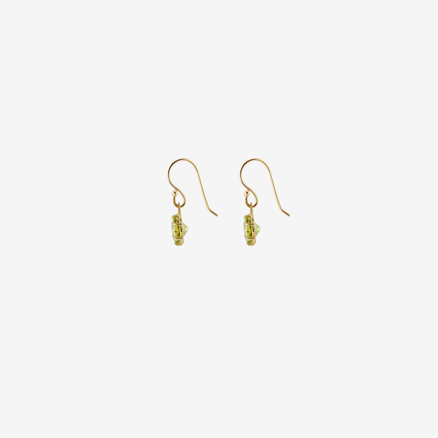 ROSANNE PUGLIESE 18K & FACETED PERIDOT MINI GEOMETRIC EARRINGS