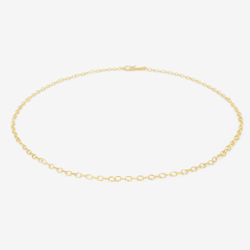 ROSANNE PUGLIESE 22K HANDMADE MINI CIRCLE LINK CHAIN