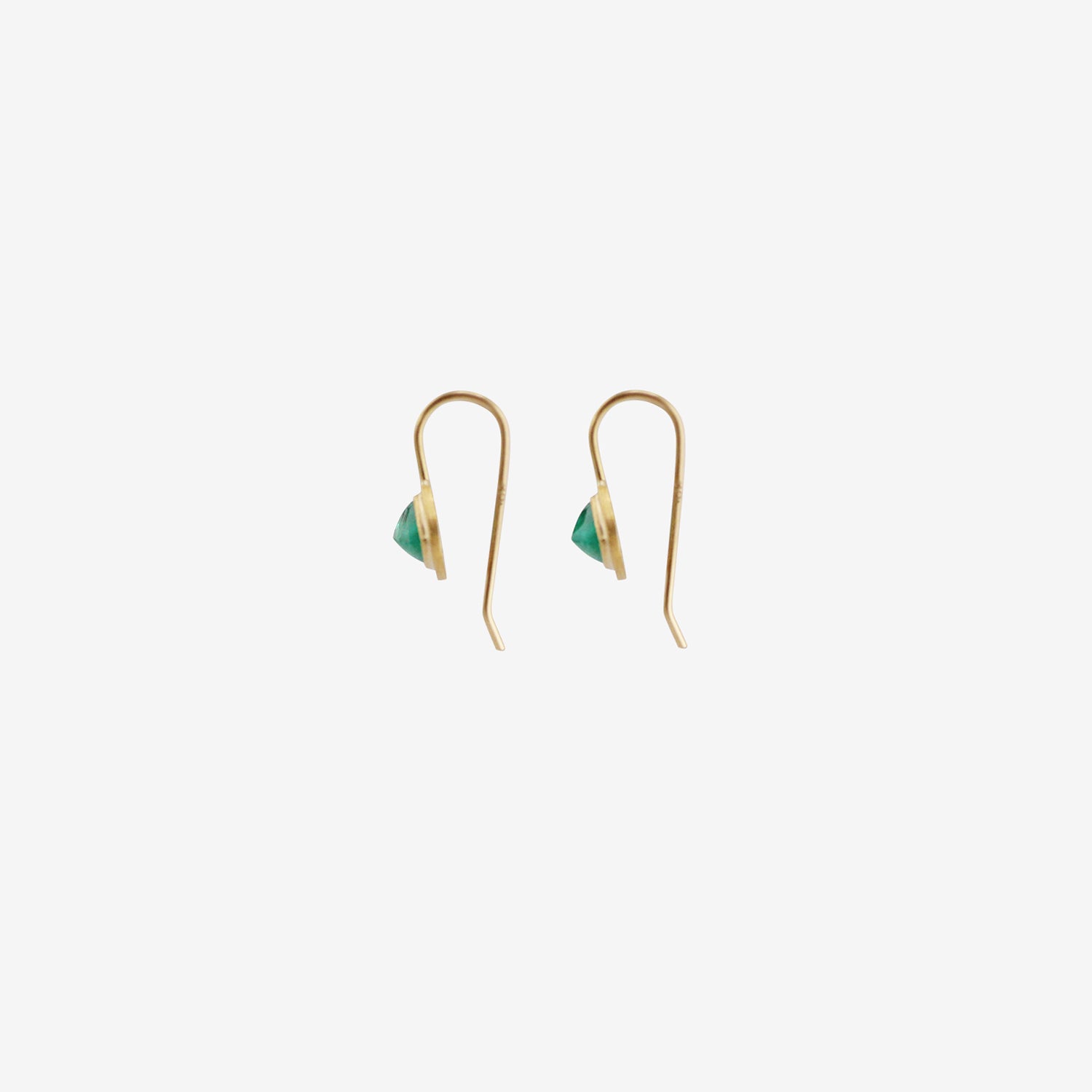 ROSANNE PUGLIESE 22K & SUGARLOAF-CUT EMERALD EARRINGS, 2.5CT