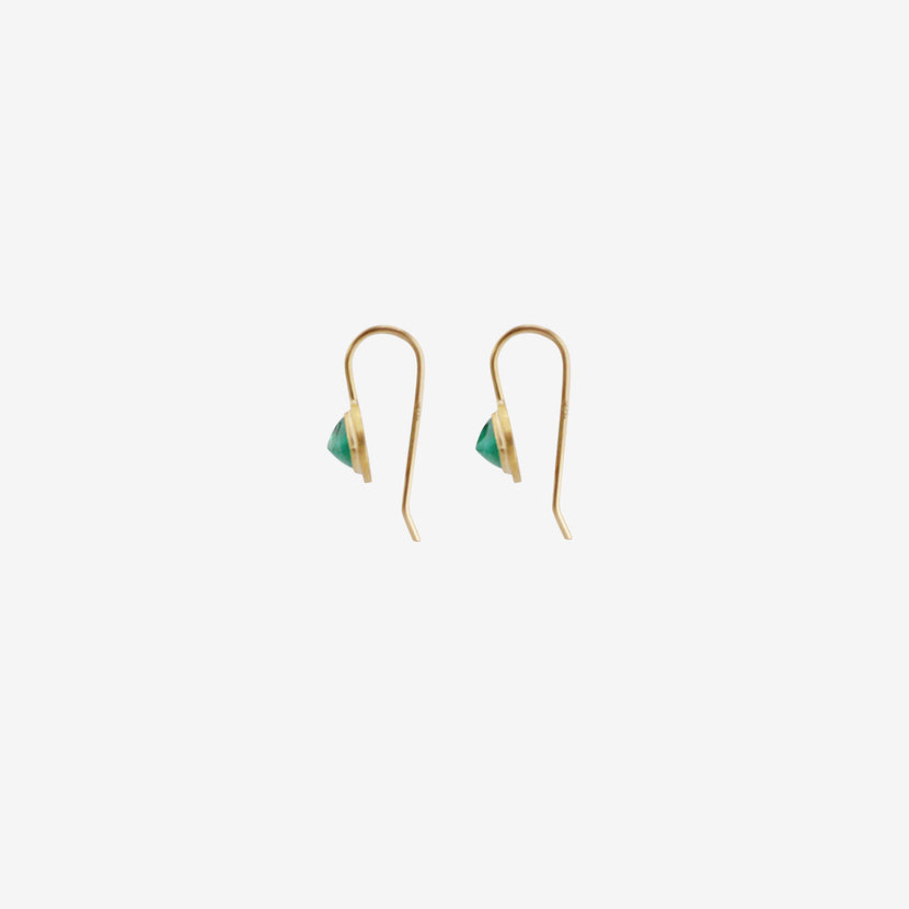 ROSANNE PUGLIESE 22K & SUGARLOAF-CUT EMERALD EARRINGS, 2.5CT