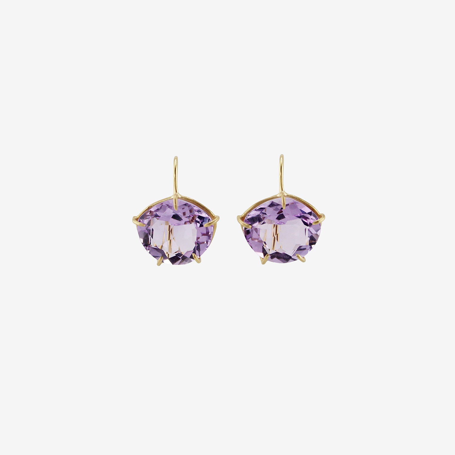 ROSANNE PUGLIESE 18K & VIOLET AMETHYST PETAL EARRINGS