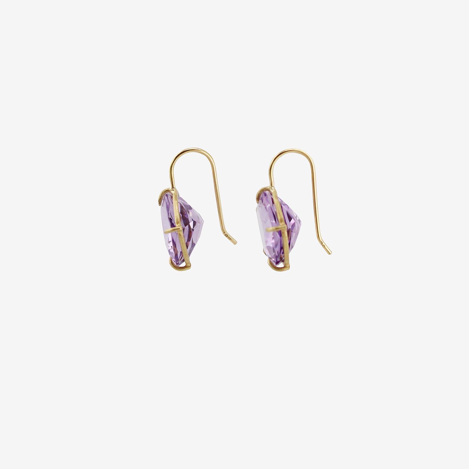 ROSANNE PUGLIESE 18K & VIOLET AMETHYST PETAL EARRINGS