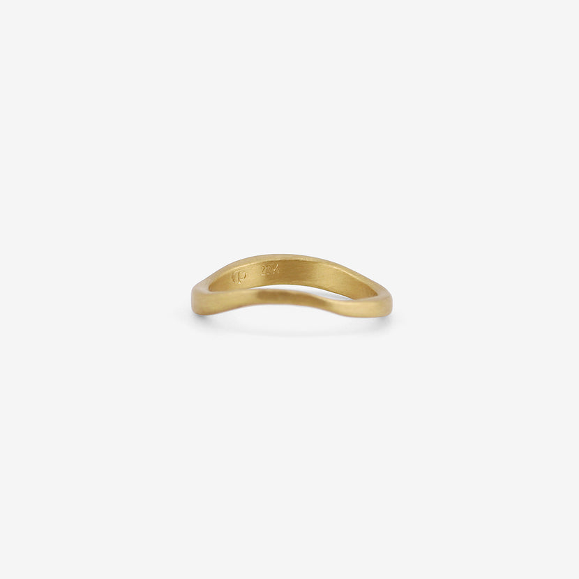 ROSANNE PUGLIESE 22K WAVE RING, SIZE 9
