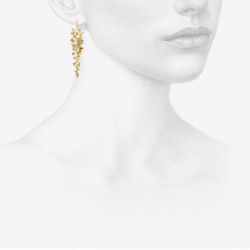 SIA TAYLOR 18K FALLING BLOSSOM EARRINGS