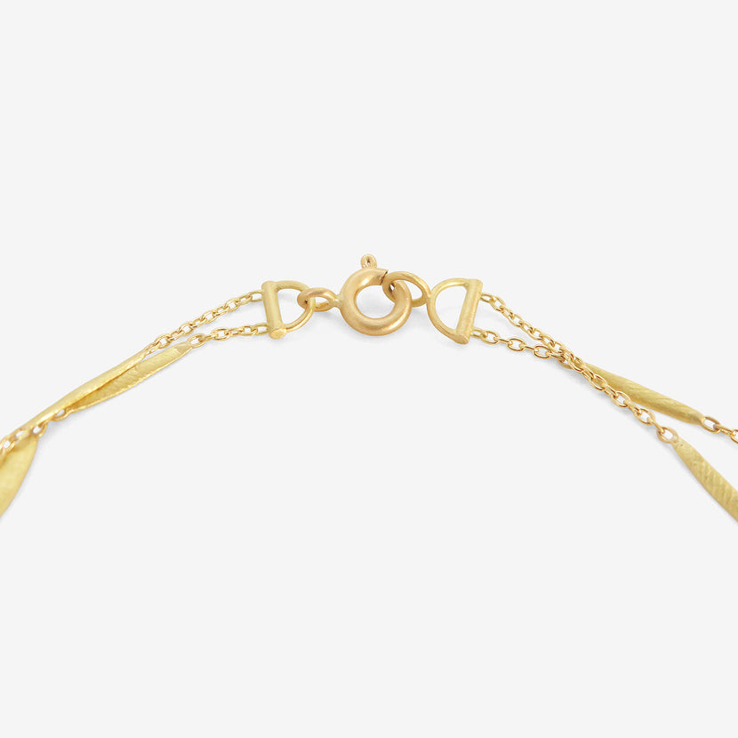 SIA TAYLOR 18K GRASS SEEDS DOUBLE CHAIN BRACELET