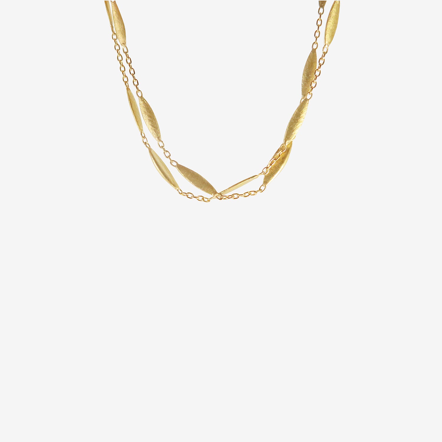 SIA TAYLOR 18K GRASS SEEDS DOUBLE CHAIN BRACELET