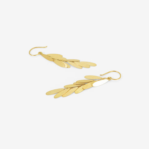 SIA TAYLOR 18K LONG DAISY EARRINGS