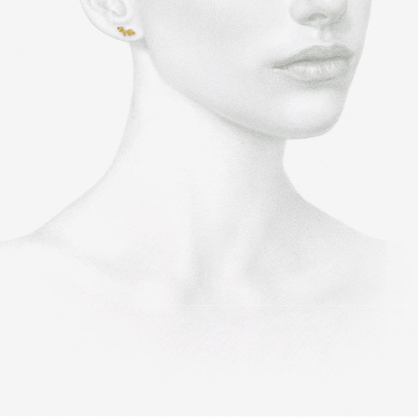 SIA TAYLOR 18K TINY BLOSSOM STUDS