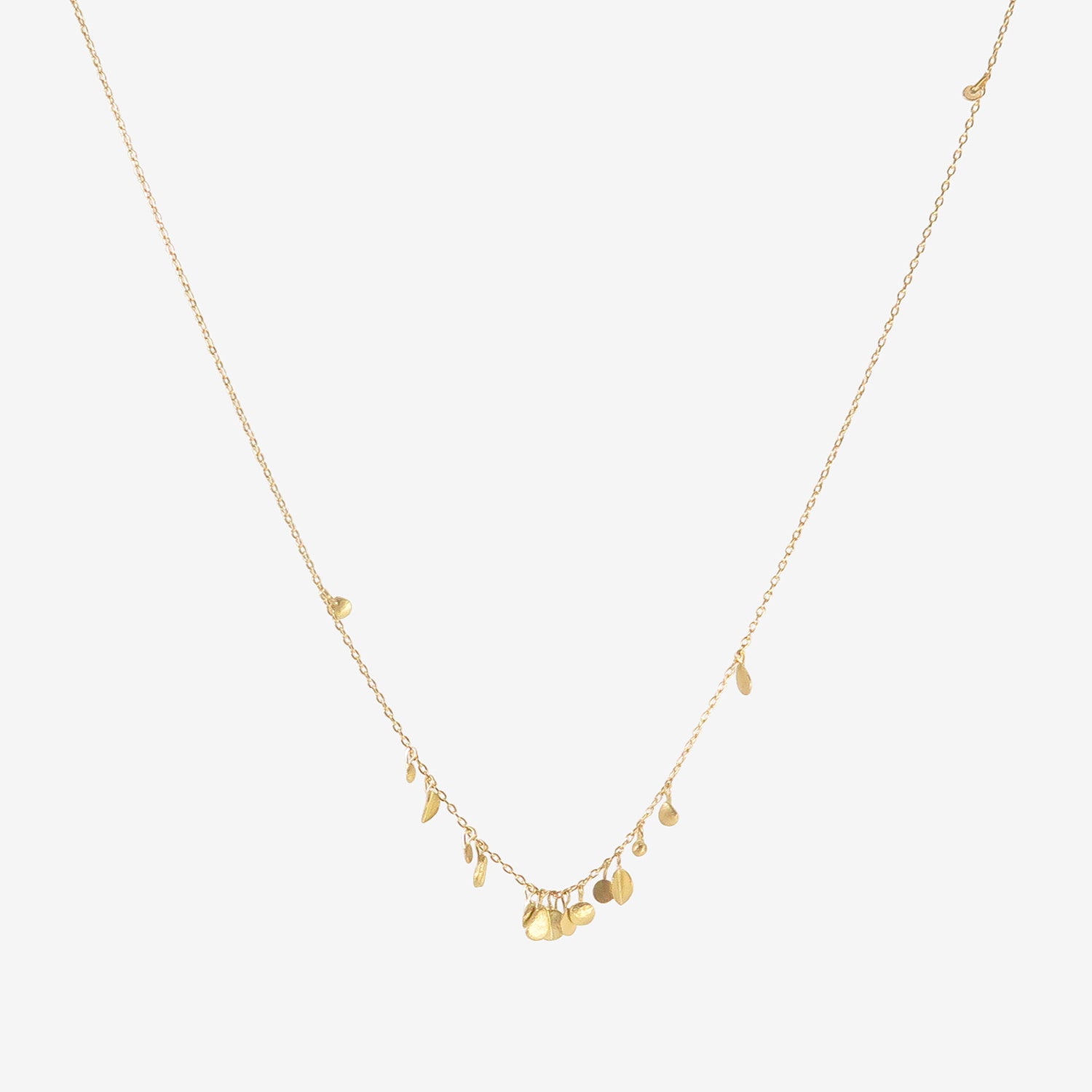 SIA TAYLOR 18K YELLOW GOLD TINY SCATTERED SEED NECKLACE