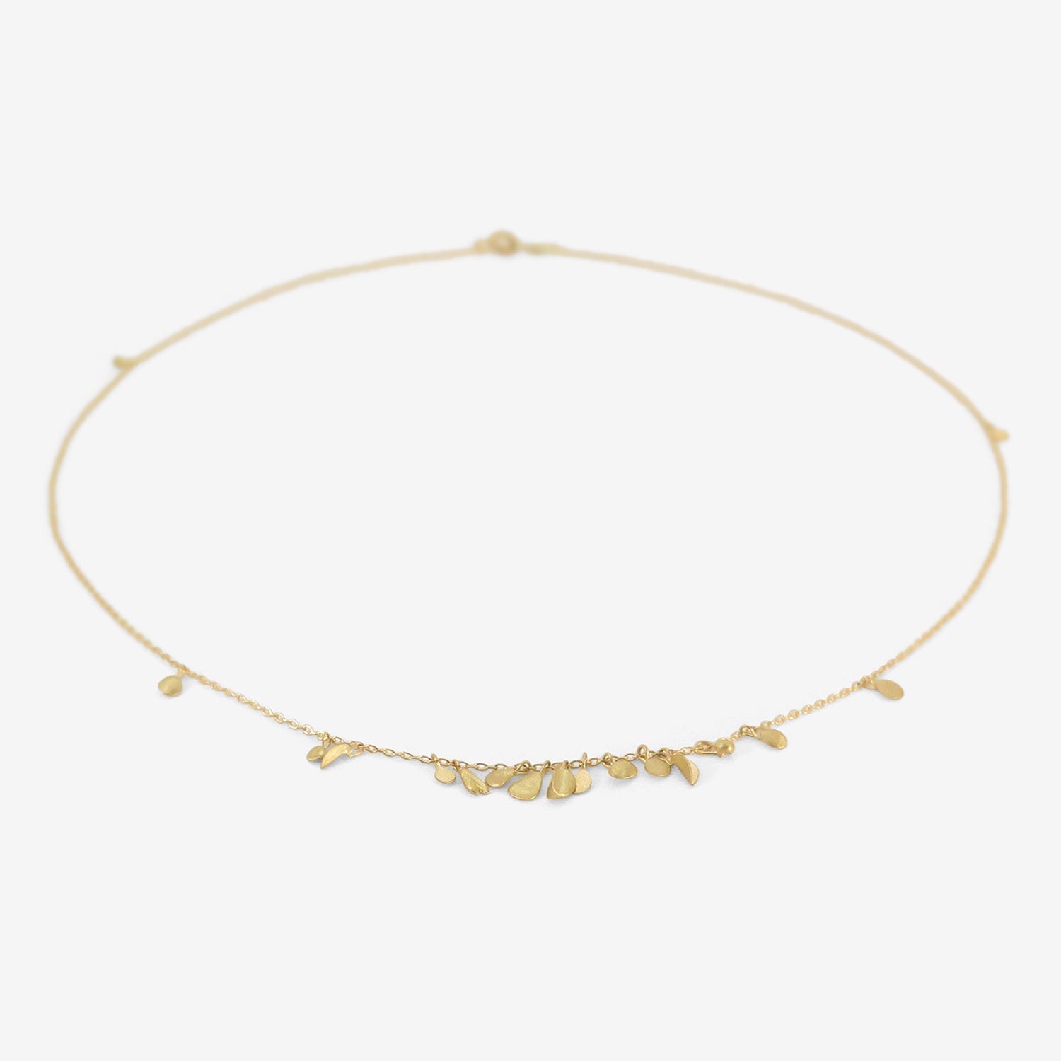SIA TAYLOR 18K YELLOW GOLD TINY SCATTERED SEED NECKLACE