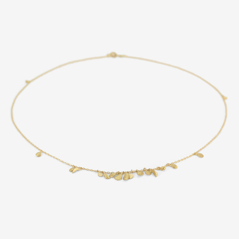 SIA TAYLOR 18K YELLOW GOLD TINY SCATTERED SEED NECKLACE
