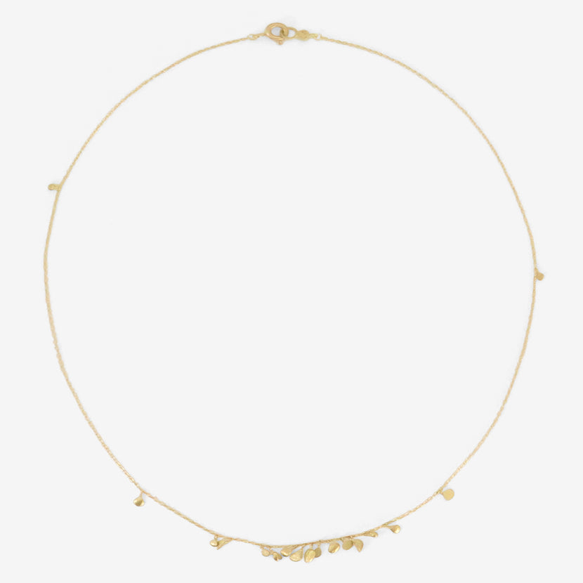 SIA TAYLOR 18K YELLOW GOLD TINY SCATTERED SEED NECKLACE