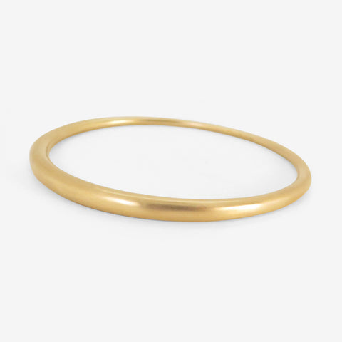 TED MUEHLING 14K YELLOW GOLD SKINNY BANGLE, SIZE 3