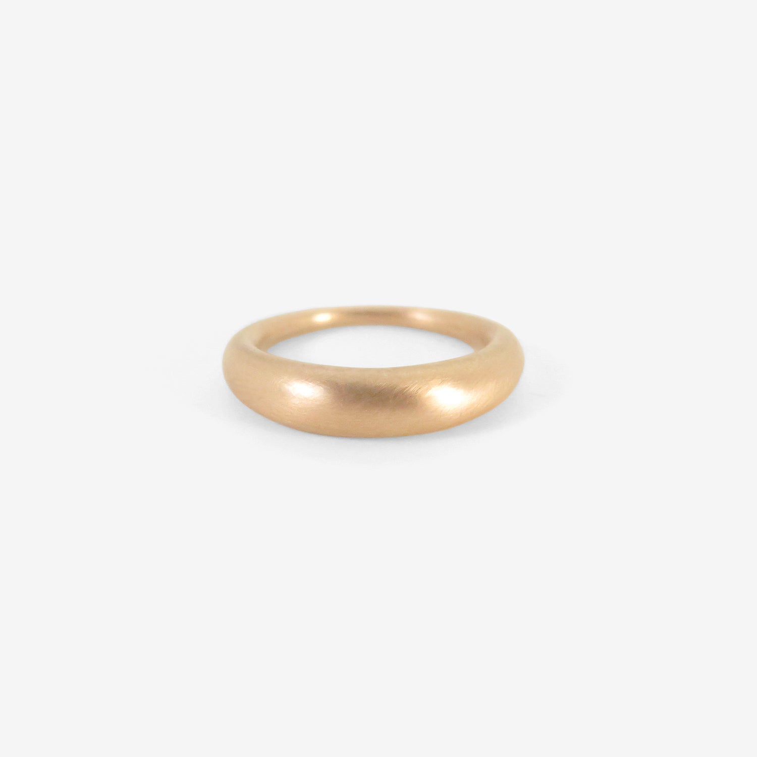 TED MUEHLING 18K PINK GOLD RING, SIZE 5 1/2