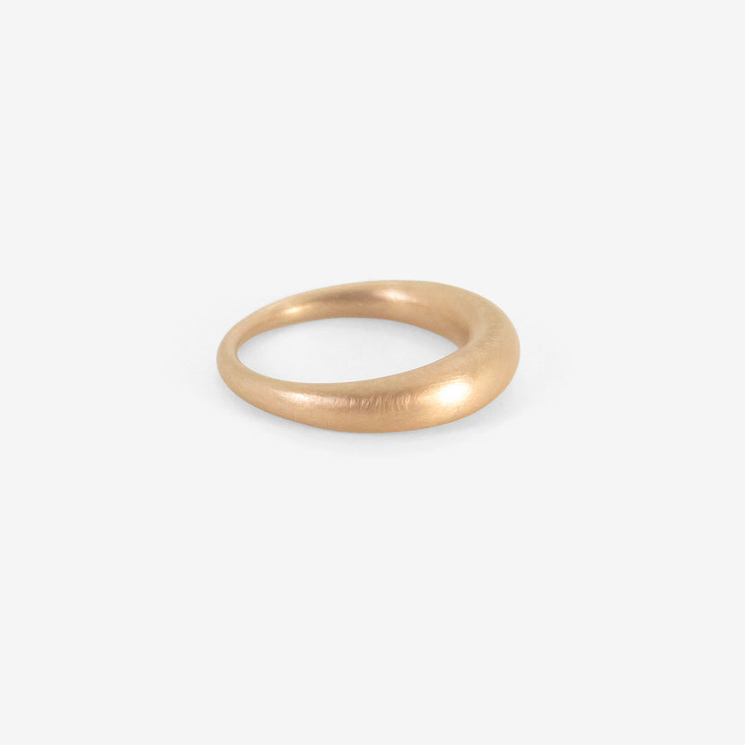 TED MUEHLING 18K PINK GOLD RING, SIZE 5 1/2