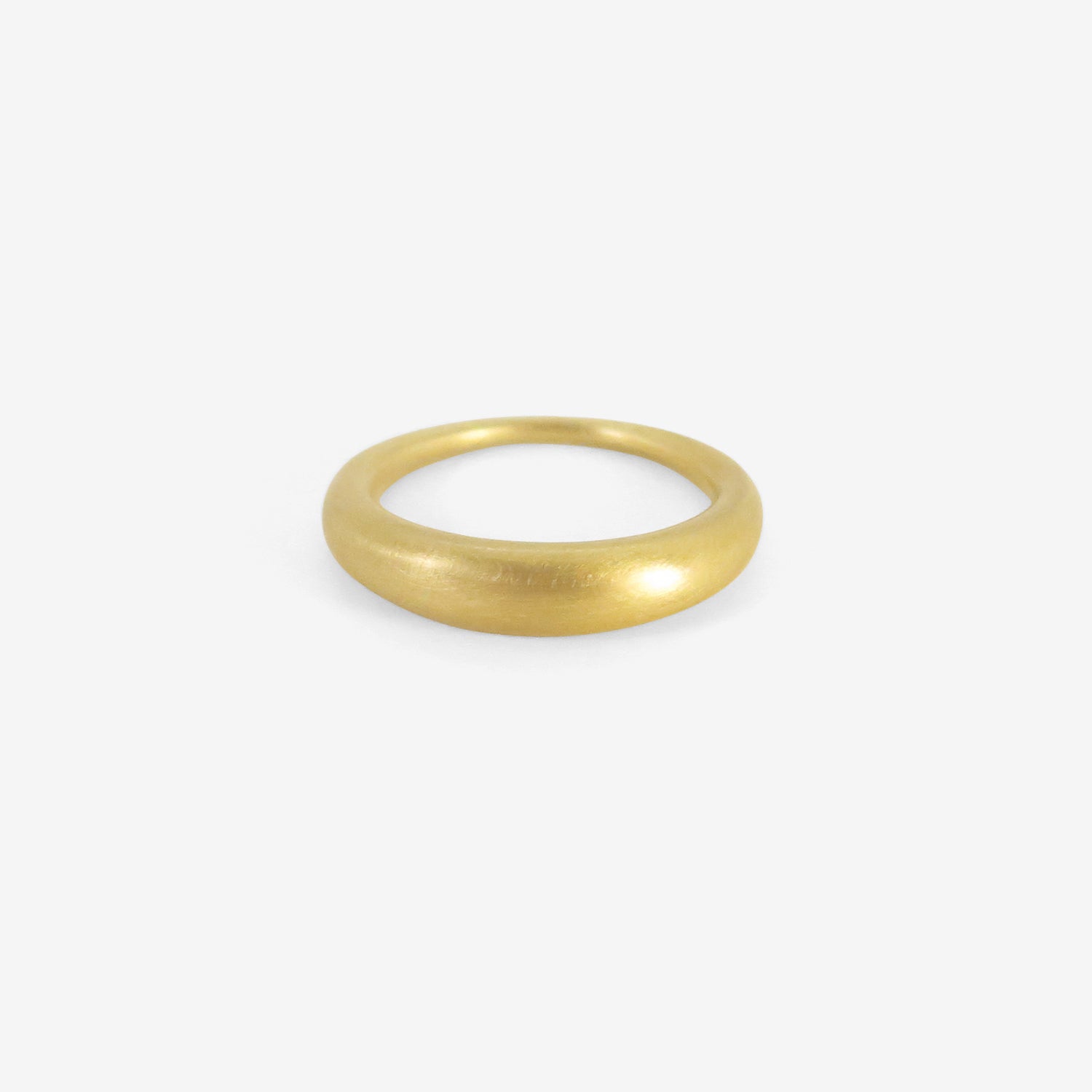 TED MUEHLING 18K YELLOW GOLD RING, SIZE 6 1/2