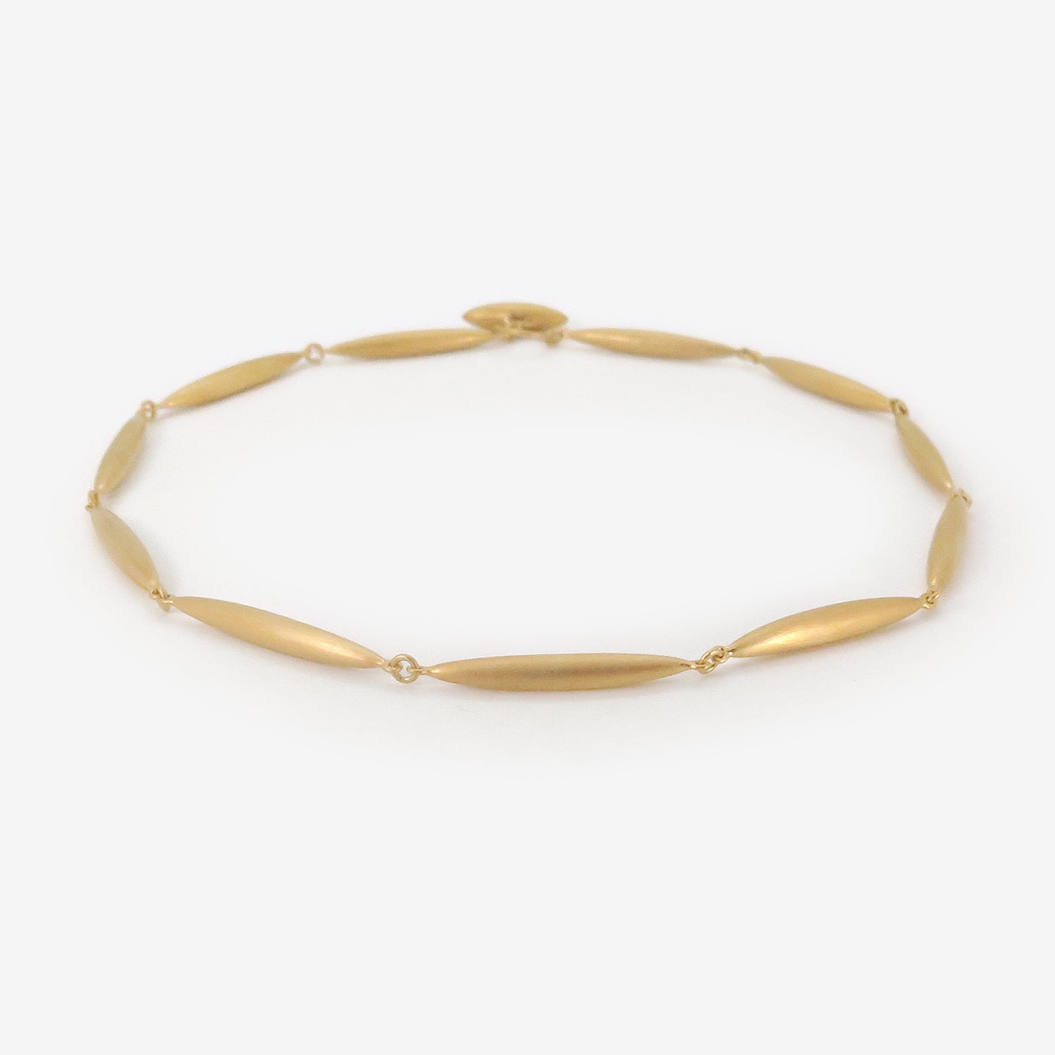 TED MUEHLING 24K GOLD PLATED RICE NECKLACE