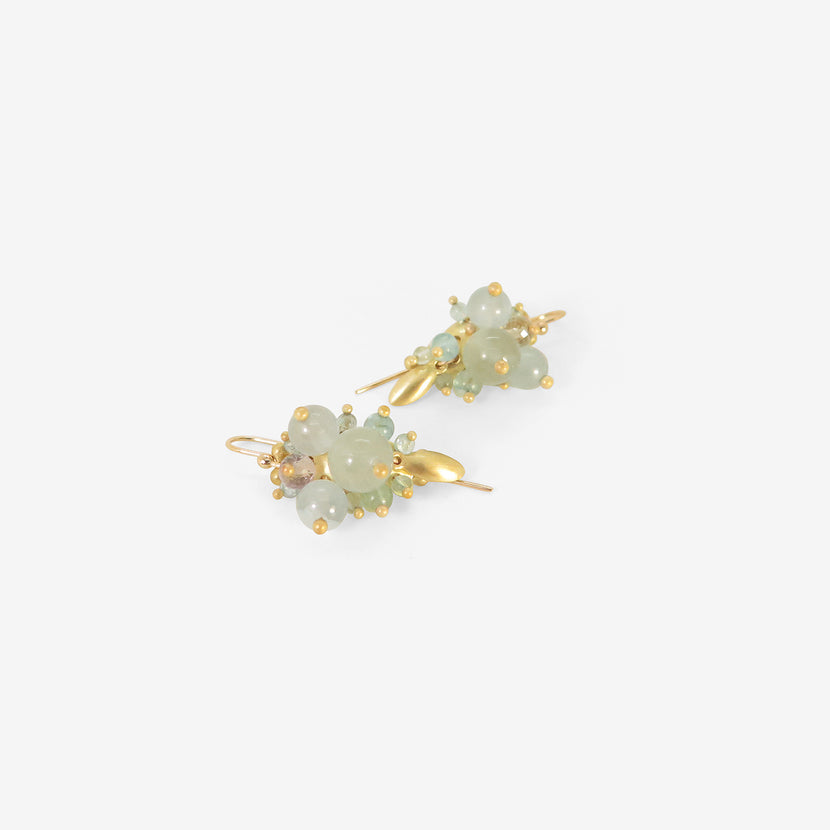 TED MUEHLING 18K & AQUAMARINE BUG CLUSTERS