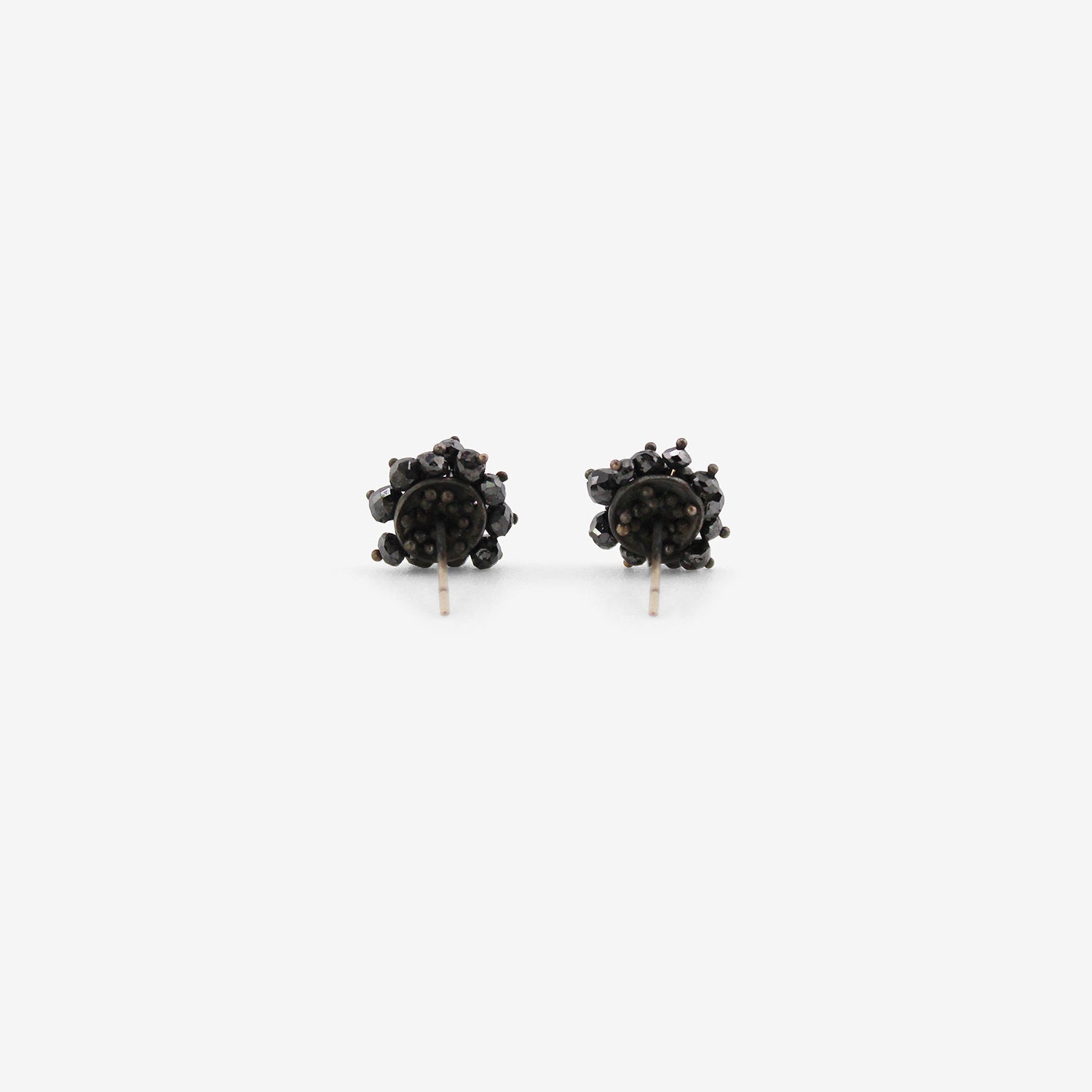 TED MUEHLING 14K & BLACK DIAMOND SMALL STUDS