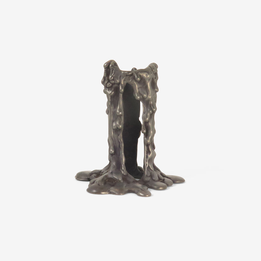 TED MUEHLING OXIDIZED BRONZE GHOST CANDLESTICK